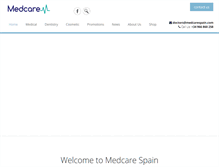 Tablet Screenshot of medcarespain.com